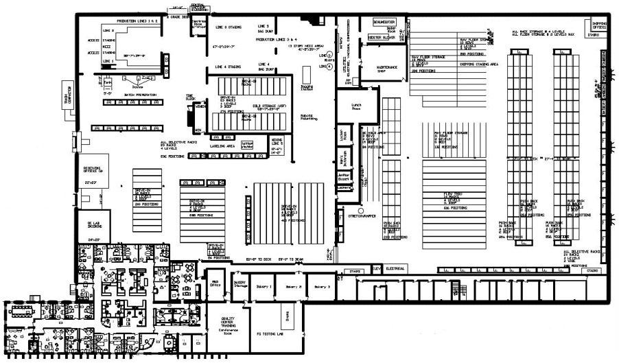 Floor plan of building