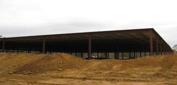 Building in middle of construction phase