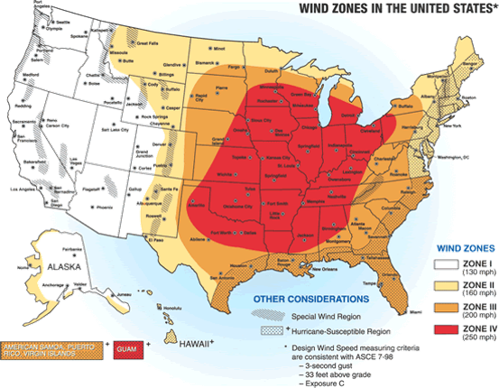 FEMA wind zone map