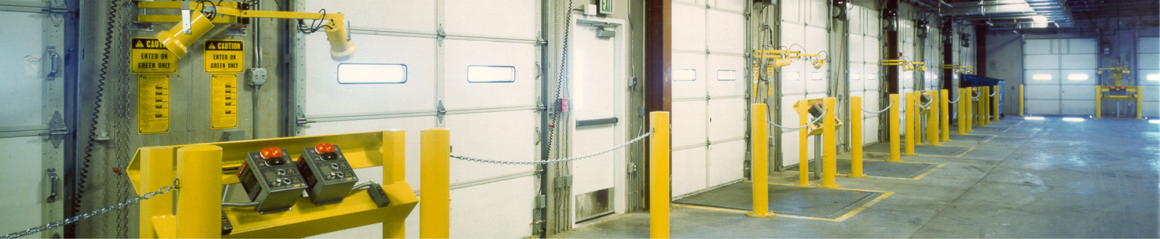 Garage doors for shipping and receiving