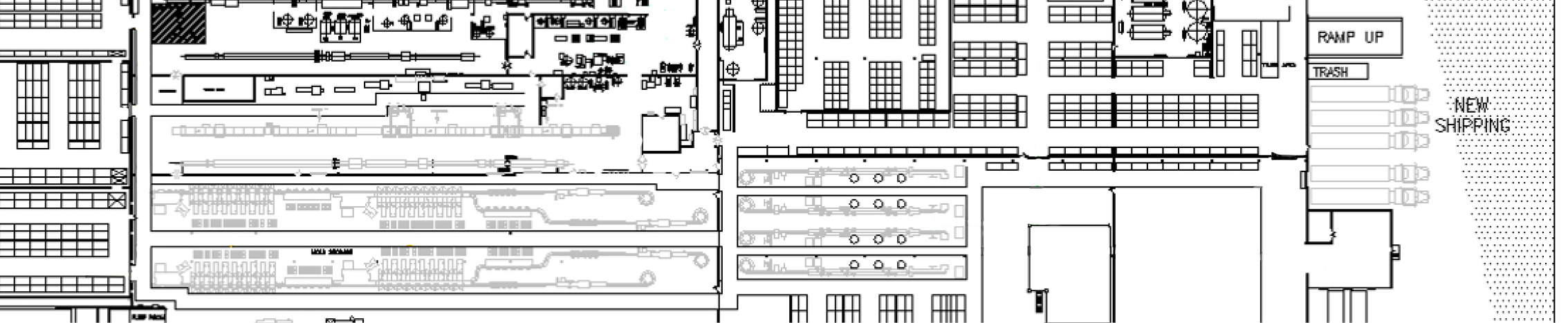 Industrial engineering floor plan diagram