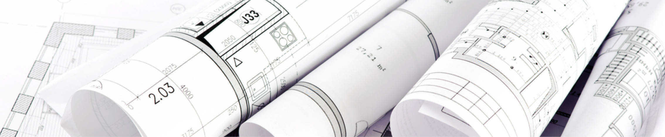 Rolled architectural drawings