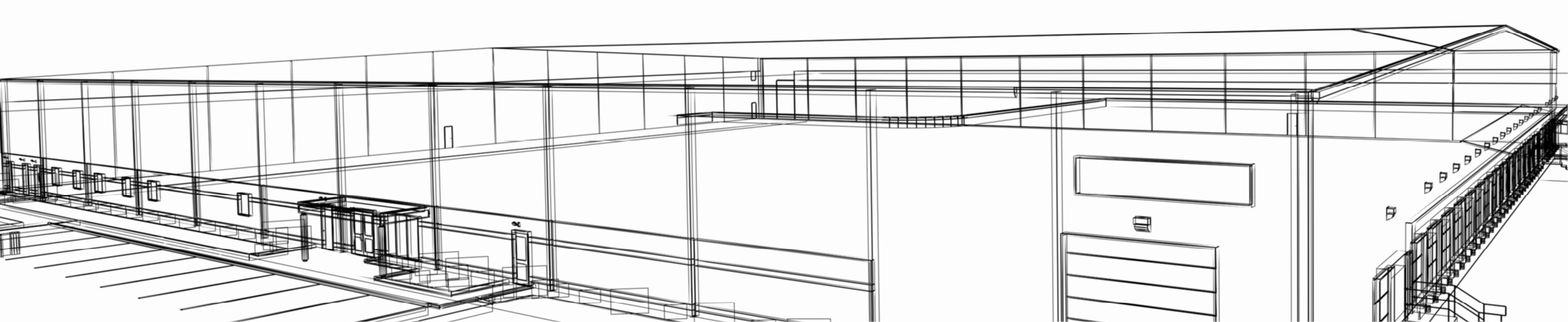 Wire frame architectural outline