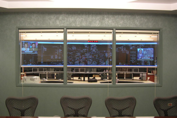 Overview Room looking into control room Overview Room looking into control room