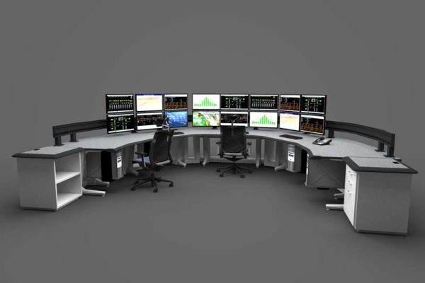 Two person custom operator console Two person custom operator console